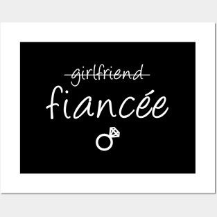 Girlfriend Fiancee Fiance Engagement Party Posters and Art